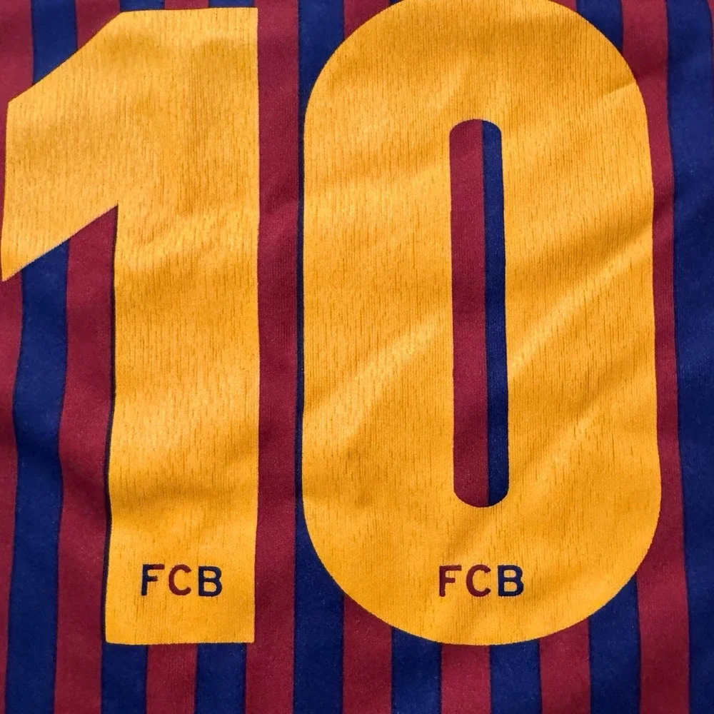 FCB Barcelona Messi Unisef Kids Striped Jersey Size 6 Rakuten Soccer Team